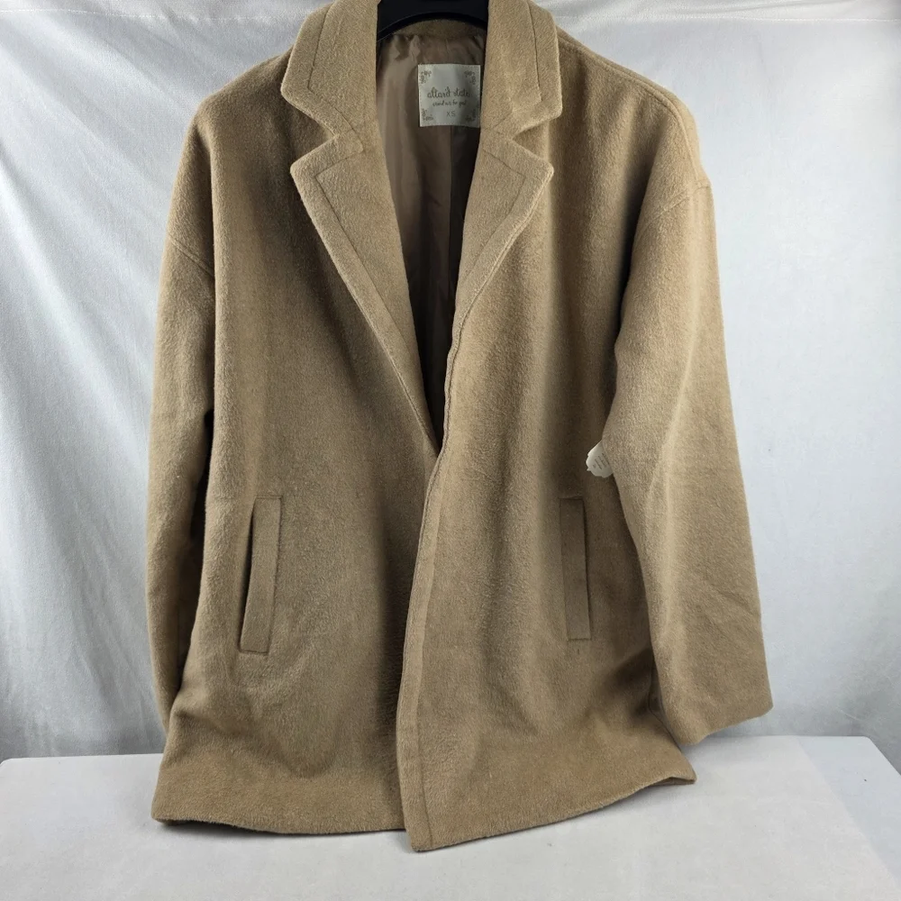NWT Altar'd State Soft Camel‎ Short Oversized Trench Coat T94